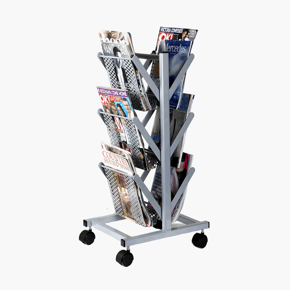 Riley Mobrakk Double Mobile Magazine Rack | Direct Salon Furniture